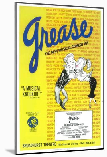 Grease - Broadway Poster , 1972-null-Mounted Poster