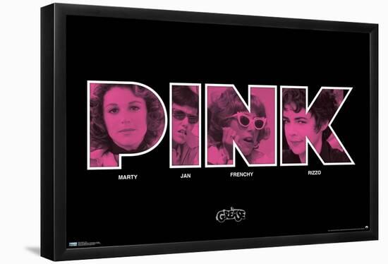 Grease - Pink-Trends International-Framed Poster