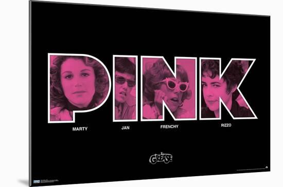 Grease - Pink-Trends International-Mounted Poster