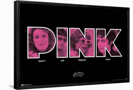 Grease - Pink-Trends International-Framed Poster