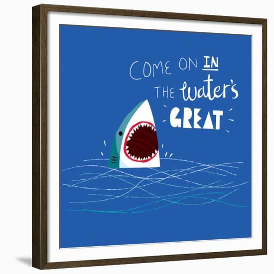 Great Advice Shark-Michael Buxton-Framed Premium Giclee Print