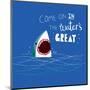 Great Advice Shark-Michael Buxton-Mounted Premium Giclee Print