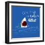 Great Advice Shark-Michael Buxton-Framed Art Print