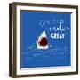 Great Advice Shark-Michael Buxton-Framed Art Print