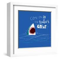 Great Advice Shark-Michael Buxton-Framed Art Print