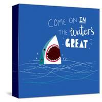 Great Advice Shark-Michael Buxton-Stretched Canvas