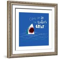 Great Advice Shark-Michael Buxton-Framed Art Print