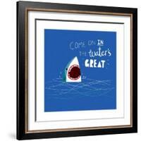 Great Advice Shark-Michael Buxton-Framed Art Print