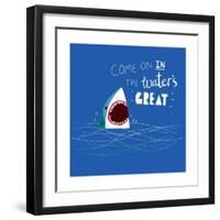 Great Advice Shark-Michael Buxton-Framed Art Print