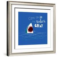 Great Advice Shark-Michael Buxton-Framed Art Print