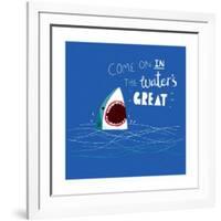 Great Advice Shark-Michael Buxton-Framed Art Print