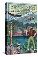 Great Alaskan Lumberjack Show - Ketchikan, Alaska Views-Lantern Press-Stretched Canvas