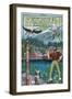 Great Alaskan Lumberjack Show - Ketchikan, Alaska Views-Lantern Press-Framed Art Print