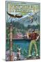 Great Alaskan Lumberjack Show - Ketchikan, Alaska Views-Lantern Press-Mounted Art Print