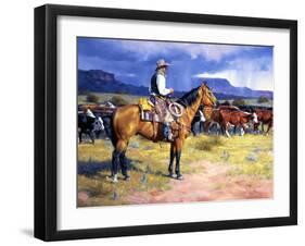 Great American Cowboy-Jack Sorenson-Framed Art Print