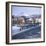 Great Ayton in the snow North Yorkshire, England.-Joe Cornish-Framed Photo