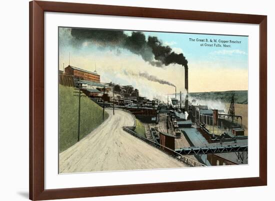 Great B and M Copper Smelter, Great Falls, MT-null-Framed Art Print