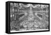 Great Banquet with Musicians at Royal Palace on Occasion of Coronation of Charles XI in 1672-null-Framed Stretched Canvas