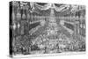 Great Banquet with Musicians at Royal Palace on Occasion of Coronation of Charles XI in 1672-null-Stretched Canvas