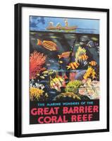 Great Barrier Coral Reef c.1933-Frederick Phillips-Framed Giclee Print