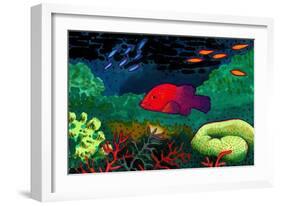 Great Barrier Reef, Australia-John Newcomb-Framed Giclee Print