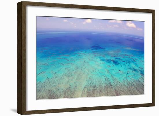 Great Barrier Reef, Cairns Australia, Seen from Above-dzain-Framed Photographic Print