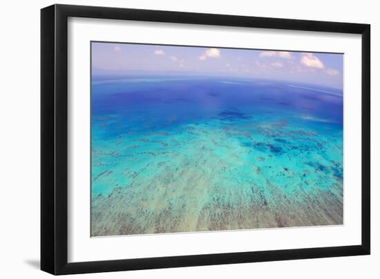 Great Barrier Reef, Cairns Australia, Seen from Above-dzain-Framed Photographic Print