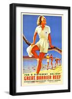 Great Barrier Reef-Percy Trompf-Framed Art Print