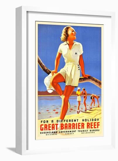Great Barrier Reef-Percy Trompf-Framed Art Print