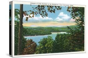 Great Barrington, Massachusetts - A Glimpse of Lake Garfield-Lantern Press-Stretched Canvas