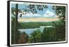 Great Barrington, Massachusetts - A Glimpse of Lake Garfield-Lantern Press-Framed Stretched Canvas