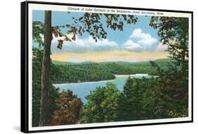 Great Barrington, Massachusetts - A Glimpse of Lake Garfield-Lantern Press-Framed Stretched Canvas