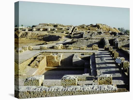 Great Bath of the Citadel from South, Indus Valley Civilization, Mohenjodaro, Sind (Sindh)-Ursula Gahwiler-Stretched Canvas