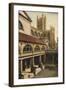 Great Bath, Roman Baths, Bath, Somerset, C1925-null-Framed Giclee Print