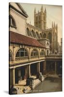 Great Bath, Roman Baths, Bath, Somerset, C1925-null-Stretched Canvas