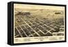 Great Bend, Kansas - Panoramic Map-Lantern Press-Framed Stretched Canvas