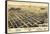 Great Bend, Kansas - Panoramic Map-Lantern Press-Framed Stretched Canvas