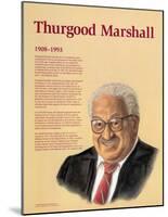 Great Black Americans - Thurgood Marshall-null-Mounted Art Print