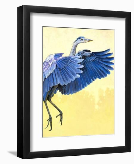 Great Blue Heron-Max Hayslette-Framed Premium Giclee Print