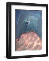 Great Blue Heron-David Alan Redpath Michie-Framed Giclee Print