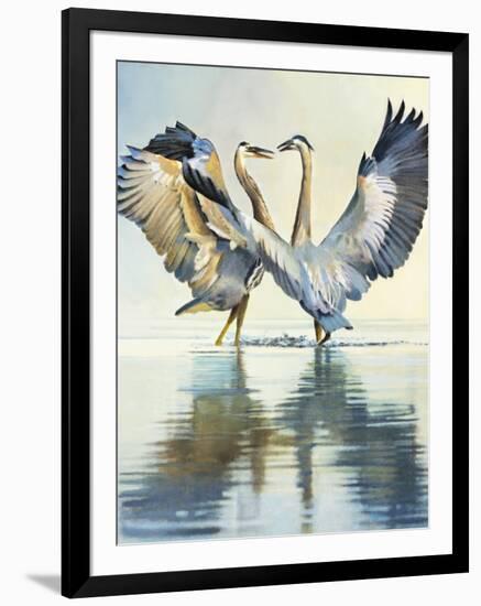 Great Blue Herons-Max Hayslette-Framed Giclee Print