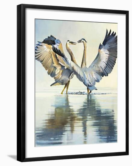 Great Blue Herons-Max Hayslette-Framed Giclee Print