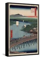 Great Bridge at Senju-Ando Hiroshige-Framed Stretched Canvas