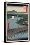 Great Bridge at Senju-Ando Hiroshige-Framed Stretched Canvas