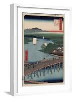 Great Bridge at Senju-Ando Hiroshige-Framed Art Print