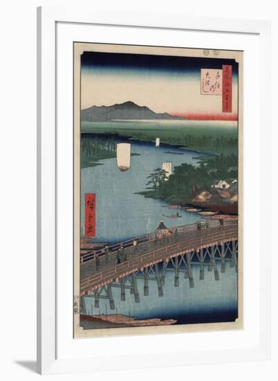 Great Bridge at Senju-Ando Hiroshige-Framed Art Print