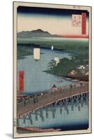 Great Bridge at Senju-Ando Hiroshige-Mounted Art Print