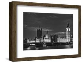 Great Britain, London. Dusk on Big Ben and the Houses of Parliament-Dennis Flaherty-Framed Photographic Print