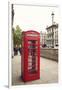 Great Britain, London, house, telephone box, architecture, facade-Nora Frei-Framed Photographic Print