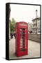 Great Britain, London, house, telephone box, architecture, facade-Nora Frei-Framed Stretched Canvas